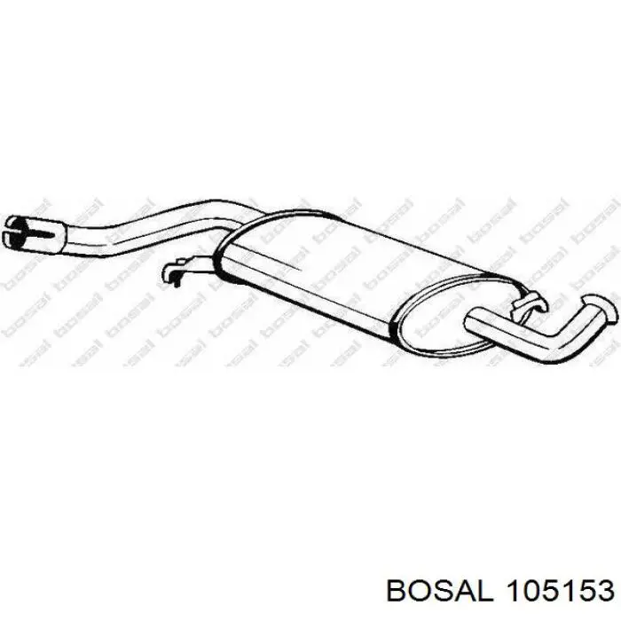 105153 Bosal глушитель, центральная часть