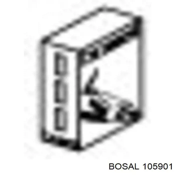 105901 Bosal глушитель, передняя часть