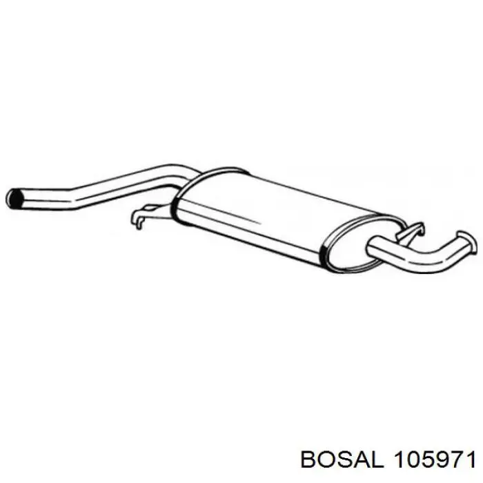 105-971 Bosal глушитель, центральная часть