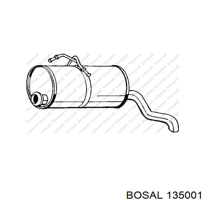 135001 Bosal глушитель, задняя часть