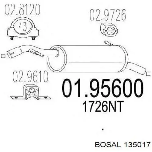 Выхлоп задний Asmet 09085 цена, от 58.26 USD