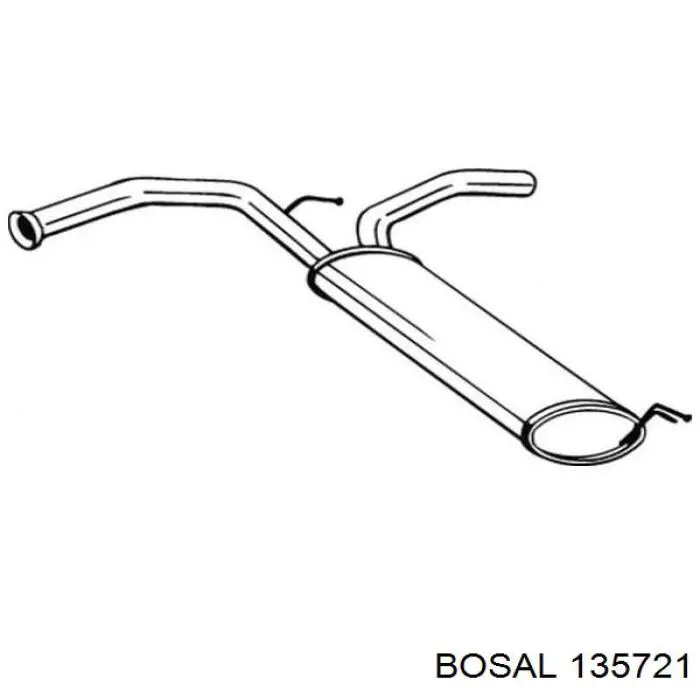 Глушитель, задняя часть 135721 Bosal