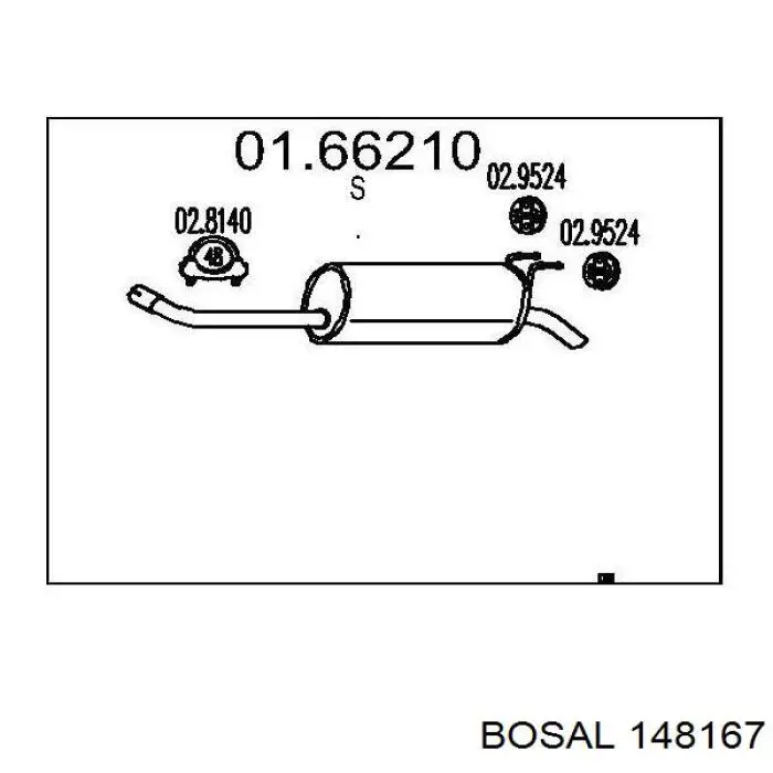 Глушитель задний 148167 Bosal