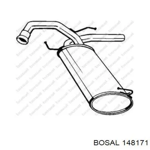 Silenciador posterior 148171 Bosal