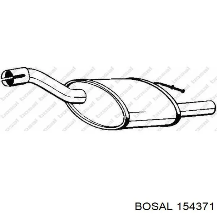 Глушитель задний 154371 Bosal