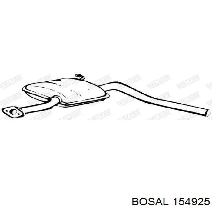 Глушитель, центральная часть 154925 Bosal