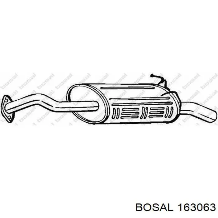 163063 Bosal глушитель, задняя часть