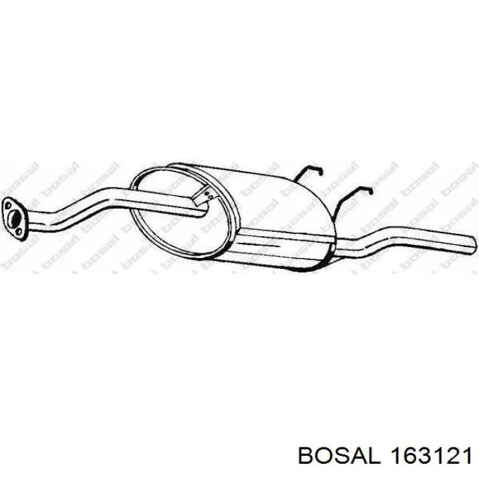 163121 Bosal глушитель, задняя часть