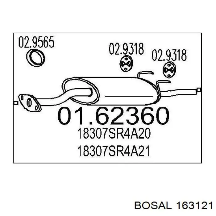 Глушитель задний FP2936G32 Polmostrow