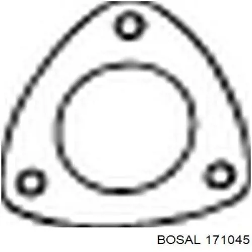 171045 Bosal глушитель, задняя часть