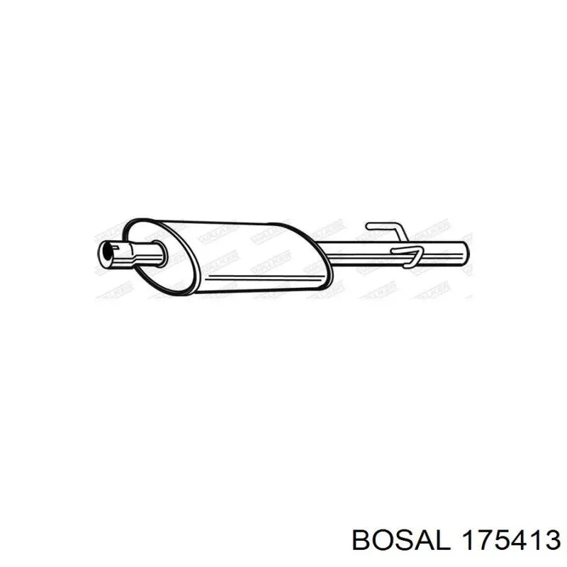 175413 Bosal глушитель, центральная часть