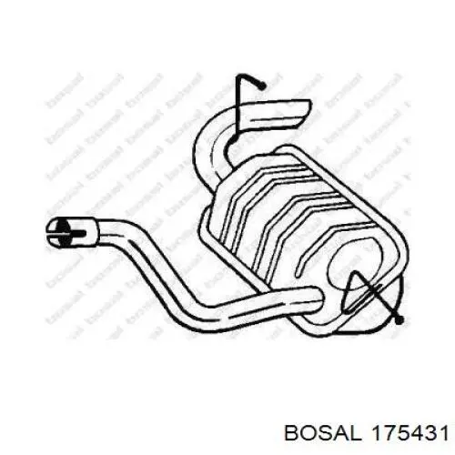 Выхлоп задний Bosal 175431 цена, от 110.88 USD