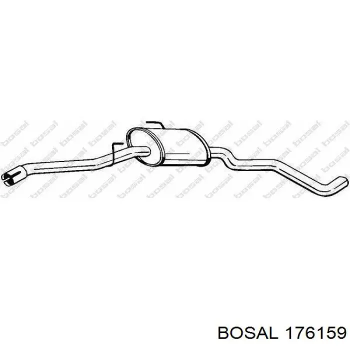 Глушитель, центральная часть 176159 Bosal