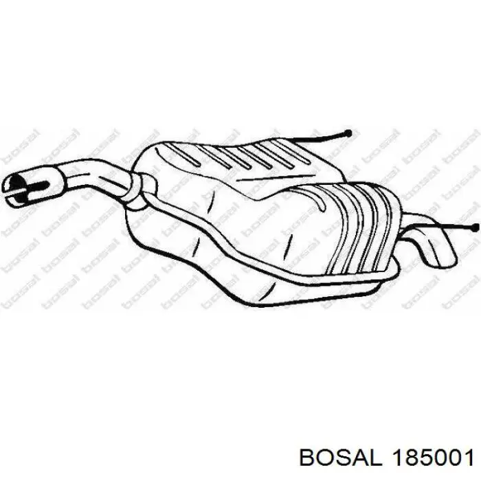 185-001 Bosal глушитель, задняя часть