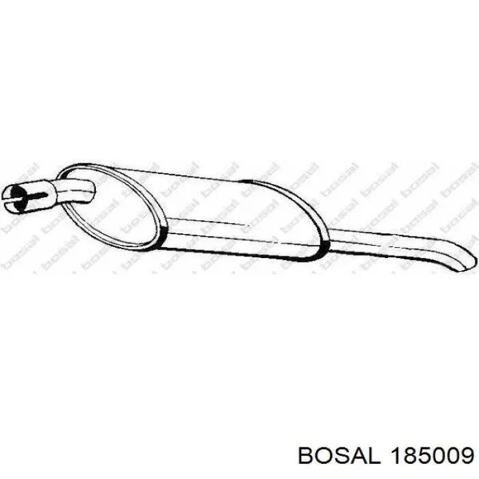 BS 185-009 Bosal глушитель, задняя часть