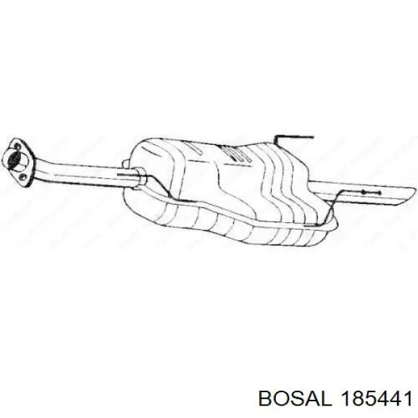 185441 Bosal глушитель, задняя часть