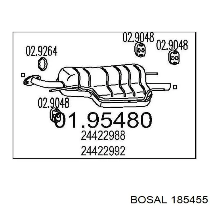 Выхлоп задний Starline 3215401 цена, от 92.72 USD