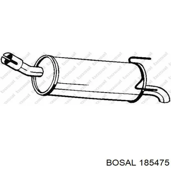 185475 Bosal глушитель, задняя часть