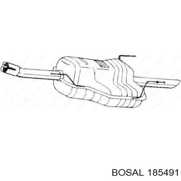 185491 Bosal глушитель, задняя часть
