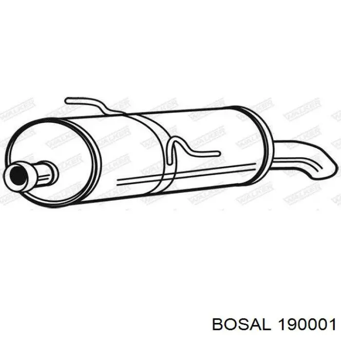 190001 Bosal глушитель, задняя часть
