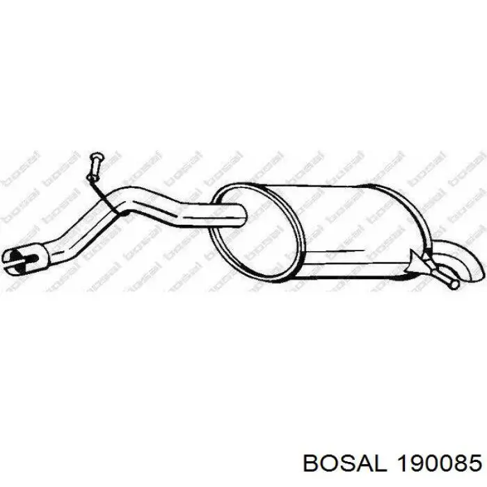 Глушитель, задняя часть BOSAL 190085