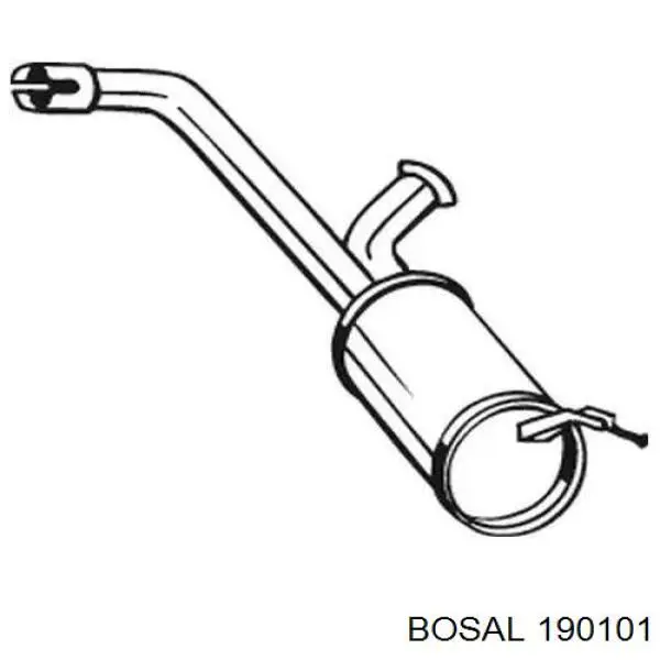 190101 Bosal глушитель, задняя часть