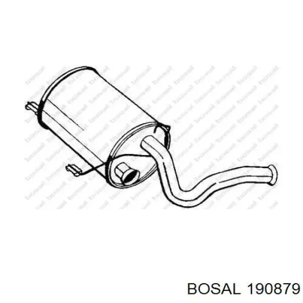 Глушитель, центральная часть 190879 Bosal