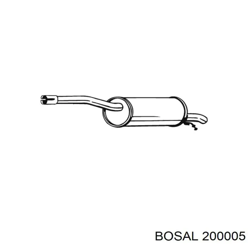 BS 200-005 Bosal глушитель, задняя часть
