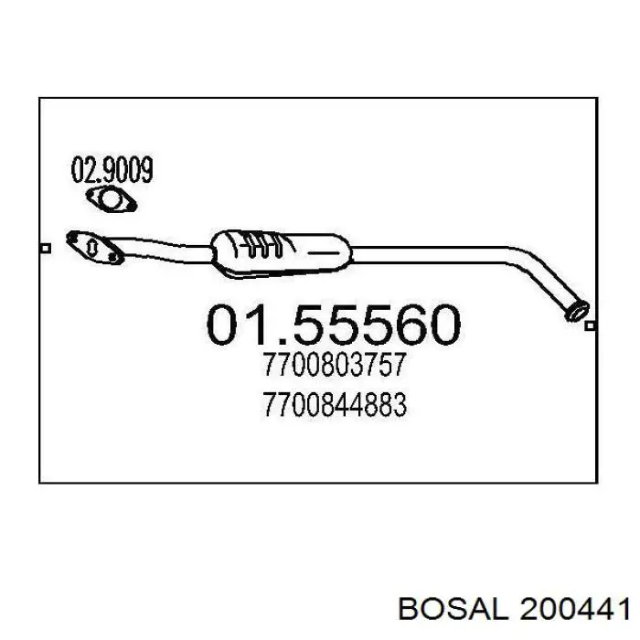 Глушитель, центральная часть Renault (RVI) 7700845641 цена, от 32.85 USD