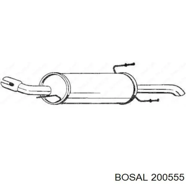 Глушитель задний 200555 Bosal