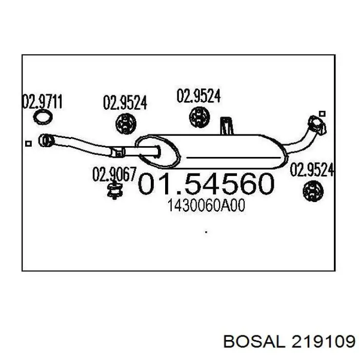 Купить 219109 Bosal 
