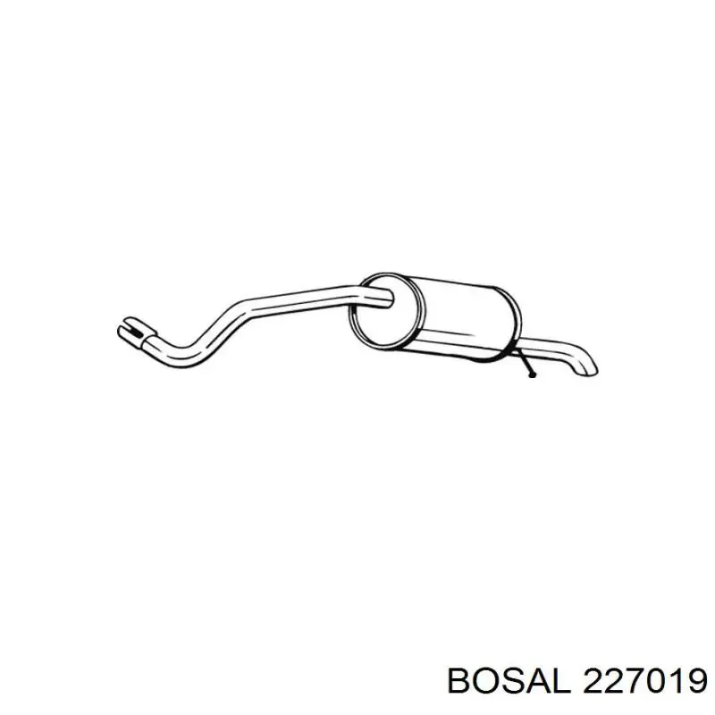 227019 Bosal глушитель, задняя часть