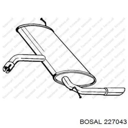 BS227231 Bosal глушитель, задняя часть