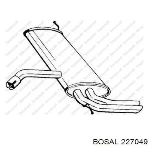 Глушитель задний 227049 Bosal