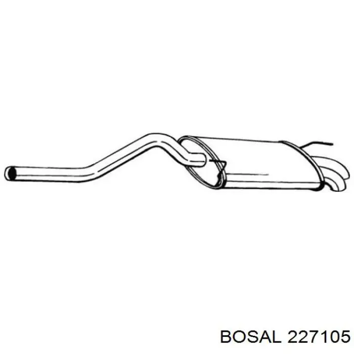 Глушитель задний 227105 Bosal