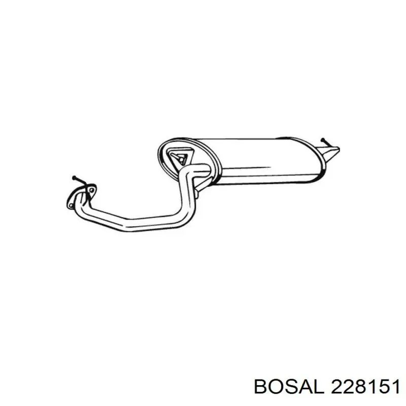 BS 228-151 Bosal глушитель, задняя часть