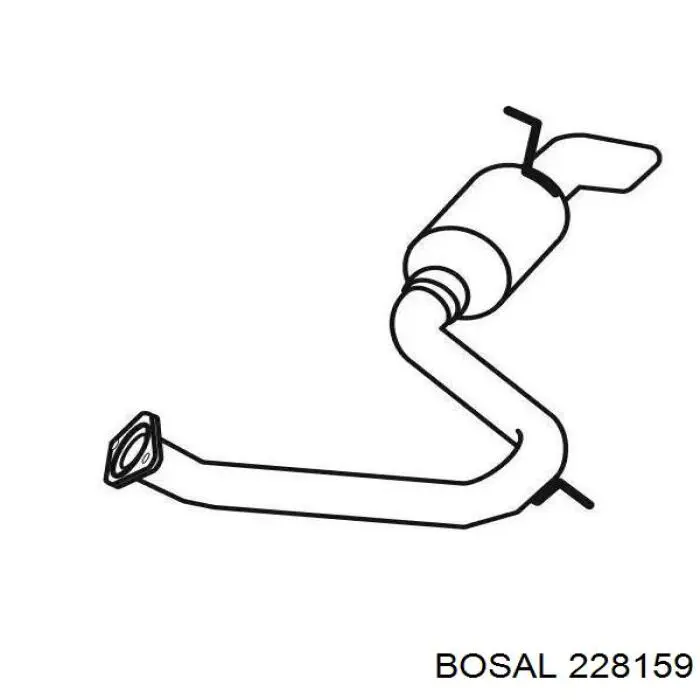 228159 Bosal глушитель, задняя часть
