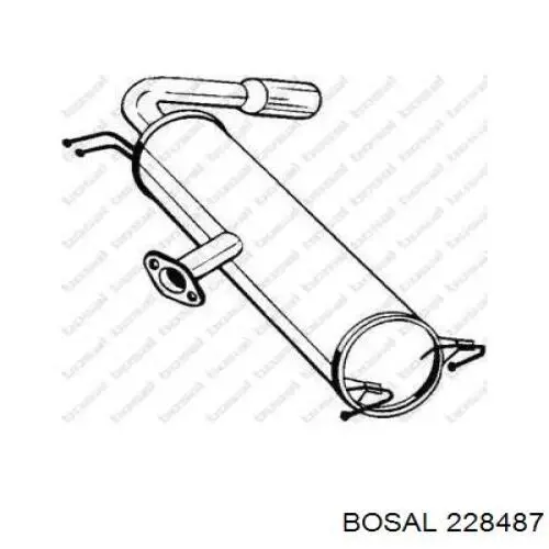 Глушитель задний BS228487 Bosal