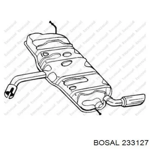 Глушитель, задняя часть 233127 Bosal