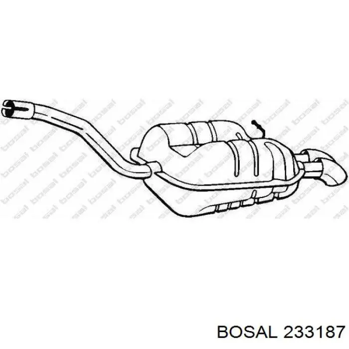 Глушитель задний 233187 Bosal