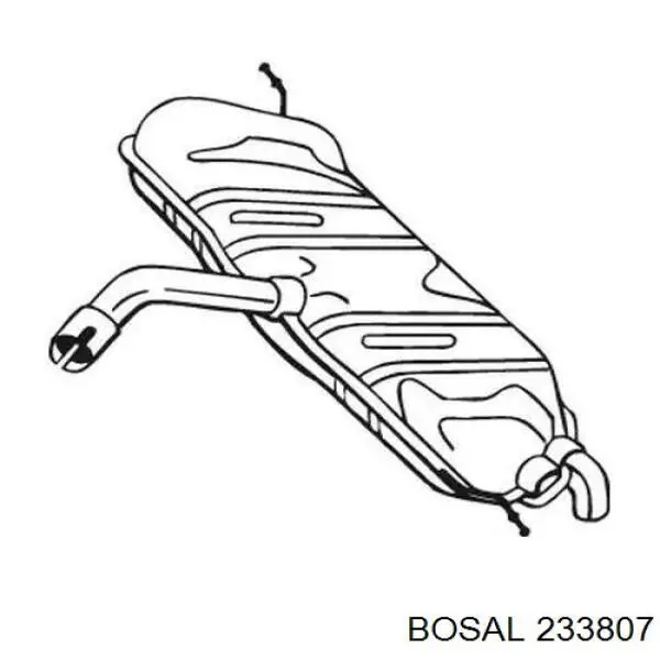 233807 Bosal глушитель, задняя часть