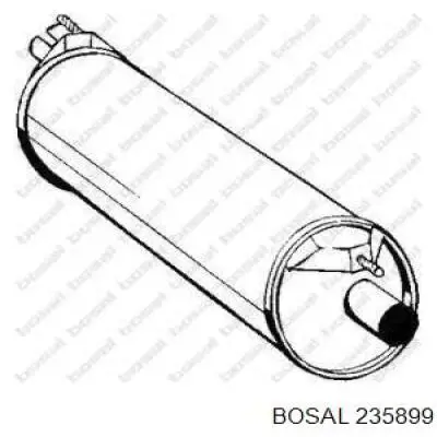 Глушитель, задняя часть 235899 Bosal