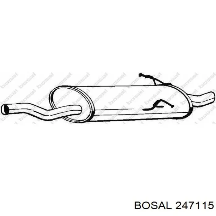 BS 247-115 Bosal глушитель, задняя часть