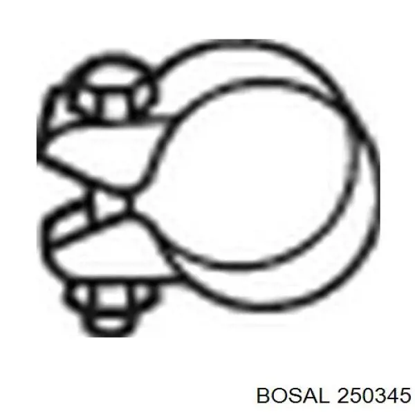 Хомут крепления глушителя передний Bosal 250345 цена, от 1.14 USD