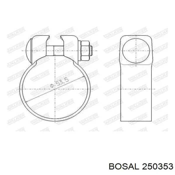3253084 Autotechteile Соединитель выхлопной передний