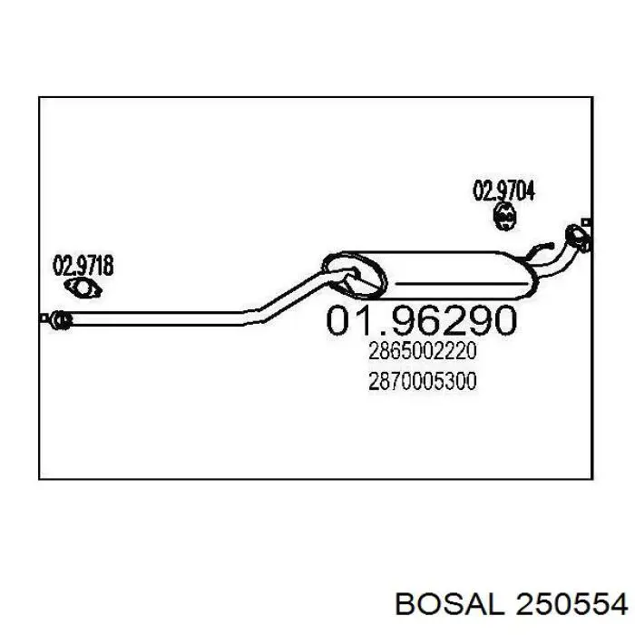 Купить 250554 Bosal 