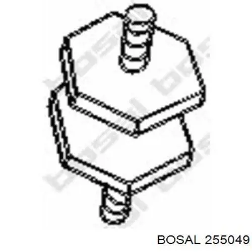 255049 Bosal подушка радиатора кондиционера верхняя