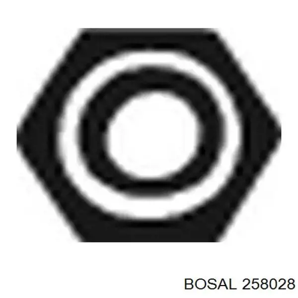 258028 Bosal гайка крепления приемной трубы глушителя (штанов)