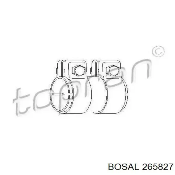 Хомут глушителя передний 8200661296 Renault (RVI)