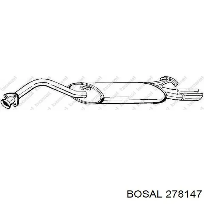 Глушитель, задняя часть на Audi 100 4A, C4